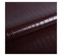 NAKAN Tissu en Simili Cuir Motif Crocodile 100x138cm Tissu D'ameublement en Cuir Synthétique PU pour Sacs, Housse de Sièges, Artisanat De Bricolage(Color:Dark COFFEE4)