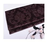 NAKAN Tissu Velours Doux au Mètre 140cm de Large Gaufrage Motif Floral Matière Velours Rembourrage Draperie Tissus pour La Couture Artisanale, Coussin, Mobilier(Color:café Noir)