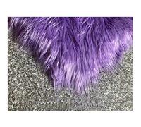 NAKANN Shaggy Plain Tissu en Fausse Fourrure 8cm Doux Long Pile 170x50cm pour Costume Arts Artisanat Coussin Couvre Décorations Cosplay(Color:Violet)