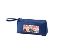 Nakano Trousse à crayons Nakano Miku Anime Trousse à crayons Nakano Itsuki Grande capacité avec poignée Sangle Sac à crayons pour étudiant Organiseur de maquillage Porte-monnaie, Bleu Type 2, 21 x 9.5
