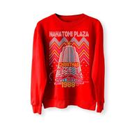 Nakatomi Plaza Party 1988 Pull de Noël moche pull de Noël drôle années 80 Die Movie Bruce, couleurs rétro, Rouge, XXL