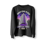 Nakatomi Plaza Party 1988 Pull de Noël moche pull de Noël grossier Motif film rétro des années 80, Noir , L