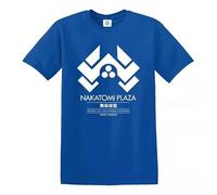 Nakatomi Plaza T-Shirt Corporation Die Hard Mc Clane T-shirt pour homme, Imprimé bleu roi et blanc, XXL