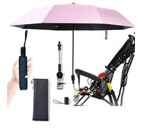 Nakazawa ombrelle poussette, ombrelle poussette universelle universel, Réglable pour tous les modèles de poussettes, ombrelle anti uv poussette.(Rose)