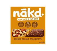 Nakd - Barre Céréalière Cacahuète Delight - Collation saine au beurre de cacahuète - 140g - Lot De 3
