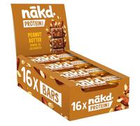 Nākd. Protein Beurre de Cacahuètes | Raw Barres | 16 x 45g (720g)