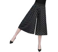 NAKEAH Jupe-Culotte plissée en Mousseline de Soie pour Femmes, Taille Haute élastique, Jambes Larges, Jupe-Culotte Taille Haute élastique pour Femmes avec Poches (One Size,A)