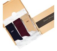 Naked Nation Luxe Chaussettes en Bambou, Confortables Lot de 3 Paires Avec Coffret Cadeau Pour Hommes Et Femmes, Super Douces Et Respirantes, Tailles 41-46, Lumière multicolore