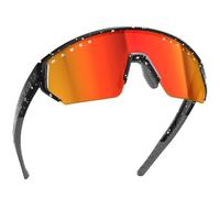 NAKED Optics BLADE Lunettes de sport pour homme et femme, lunettes de soleil de sport avec protection UV400, lunettes rapides, lunettes de vélo de route, lunettes de course, cadre TR90 (noir avec pois