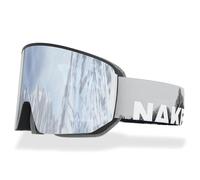 NAKED Optics The NOVA Masque de Ski Homme, Lunettes de Ski Femme, Masque de Snowboard (NOVA Slate, sans verre mauvais temps)