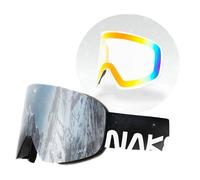 NAKED Optics The TROOP EVO Lunettes de ski, de snowboard, de ski avec verres interchangeables en option pour les mauvais temps, lunettes de neige, lunettes de ski (OuterSpace + verre)