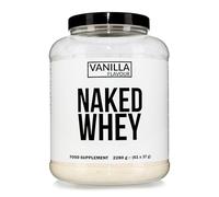 Naked Vanille Whey Protein, Seulement 3 ingrédients, Protéine en Poudre, Grass Fed, Sans Gluten, Sans Soja, Sans OGM, 25g de Protéine et 6g de BCAAs par mesure, 61 Portions, 2280g