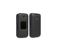 Nakedcellphone Coque pour Alcatel Smartflip/Go Flip 3 [Noir] Housse de protection clipser [Texture grille] pour Alcatel Go Flip 3 Alcatel Smart