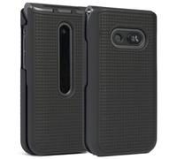 Nakedcellphone Coque pour LG Classic Flip [Noir] Coque de protection rigide clipser [Texture grille] pour LG Classic Flip Phone L125DL