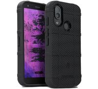 Nakedcellphone Coque pour téléphone Cat S62 Pro, Special Ops Tactical Armor Rugged Shield Housse de Protection - Design en Fibre de Carbone Noire
