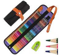 Nakeey Crayon De Couleurs Professionnel, 50 Pièces Crayons de Dessin Crayons Croquis Art Set, Materiel de Dessin et Personnalisé Grande Trousse, Ideal Pour Enfants, Adultes et Artistes