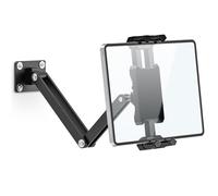 Nakelulu Support Mural pour Tablette, Support iPad Mural en Aluminium, Pliable Rotatif à 360° pour Tablette, Compatible avec Toutes Les Tablettes de 4,7 à 13.5 Pouces