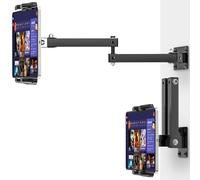 Nakelulu Support Mural pour Tablette, Support Mural iPad Pivotant à 360° Entreprises et la Maison, Support Tablette Mural Compatible avec Toutes Les Tablettes Téléphones de 4,7 à 13,5 Pouces