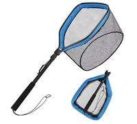NAKIHOUSE Épuisette de pêche flottante - Pliable - Pour attraper et desserrer facilement le poisson - Pour enfants et adultes - Bleu - 80 cm