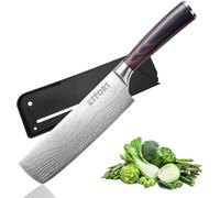 Nakiri Knife,20 Cm,Kitchen Knife With Case,High Carbon Stainless Steel,Ultra-Sharp And Durable Blade