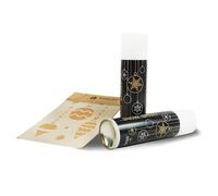 Nakleo 2 Pcs Spray Neige Artificielle pour Noël Décorations Plus Pochoir Gratuit, 250 ML Blanc, Fausse Neige Décorative pour Vitre et Pochoirs de Fenêtre et Arbre de Noël Effet, Flocons de Neige, DIY