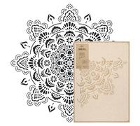 NAKLEO Grand Pochoir de Peinture Mandala, Diamètre 100 cm, Réutilisable Pochoir de Boho Mandala, Modèle en Plastique pour Artisanat DIY, Motif Géométrique pour Peinture, Mur Sol Bois Tissu Meuble