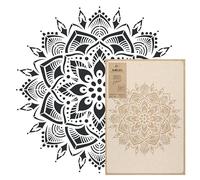 NAKLEO Grand Pochoir de Peinture Mandala, Diamètre 57 cm, Réutilisable Pochoir de Fleurs Mandala, Modèle en Plastique pour Artisanat DIY, Motif Géométrique pour Peinture, Mur Sol Bois Tissu Meuble