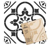 NAKLEO Pochoir à Carreaux pour Peinture 15x15cm, Modèle en Plastique et Réutilisable, Victorien Oxford Espagnol Marocain, DIY Bricolage Décoration, Pavé Blocs Béton Sol Mur