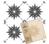 NAKLEO Pochoir à Carreaux pour Peinture 20x20cm, Modèle en Plastique et Réutilisable, Estrella Espagnol Étoile Mauresque Marocain, DIY Bricolage Décoration, Pavé Blocs Béton Sol Mur