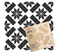 NAKLEO Pochoir à Carreaux pour Peinture 30x30cm, Modèle en Plastique et Réutilisable, Errada Moderne Étoile Rectangle Marocain, DIY Bricolage Décoration, Pavé Blocs Béton Sol Mur