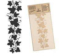 NAKLEO Pochoir de Bordure pour Peinture Murale 21x45cm, Modèle en Plastique, Réutilisable, Lierre Plante Grimpante, DIY Bricolage Artisanat Décoration a Peindre, Tissu Mueble Bois