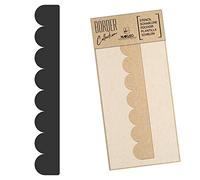 NAKLEO Pochoir de Bordure pour Peinture Murale 45x95cm, Grand Format Modèle en Plastique, Réutilisable, Collerette Demi-Cercle Volants, DIY Bricolage Artisanat Décoration a Peindre, Tissu Mueble Bois