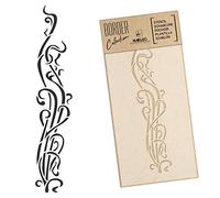 NAKLEO Pochoir de Bordure pour Peinture Murale 45x95cm, Grand Format Modèle en Plastique, Réutilisable, Ornement Art Nouveau, DIY Bricolage Artisanat Décoration a Peindre, Tissu Mueble Bois