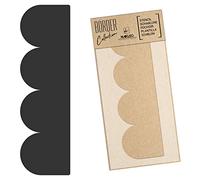 NAKLEO Pochoir de Bordure pour Peinture Murale 45x95cm, Grand Format Modèle en Plastique, Réutilisable, Collerette Demi-Cercle Volants, DIY Bricolage Artisanat Décoration a Peindre, Tissu Mueble Bois