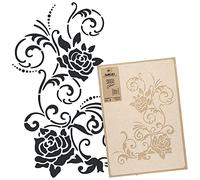 NAKLEO Pochoir de Fleurs pour Peinture Murale Grand Format 43x64cm, Modèle en Plastique et Réutilisable, Fleur Floral Plante, DIY Bricolage Artisanat Décoration a Peindre, Bois Tissu Mueble