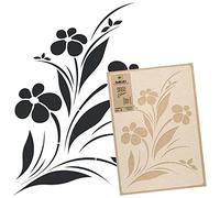 NAKLEO Pochoir de Fleurs pour Peinture Murale Grand Format 43x64cm, Modèle en Plastique et Réutilisable, Fleur Floral Plante, DIY Bricolage Artisanat Décoration a Peindre, Bois Tissu Mueble