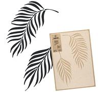 NAKLEO Pochoir de Fleurs pour Peinture Murale Grand Format 59x95cm, Modèle en Plastique et Réutilisable, Tropical Palmier Feuille, DIY Bricolage Artisanat Décoration a Peindre, Bois Tissu Mueble