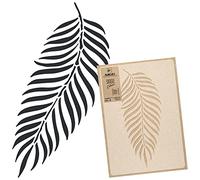 NAKLEO Pochoir de Fleurs pour Peinture Murale Grand Format 59x95cm, Modèle en Plastique et Réutilisable, Tropical Palmier Feuille, DIY Bricolage Artisanat Décoration a Peindre, Bois Tissu Mueble