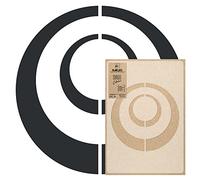 NAKLEO Pochoir Géométrique pour Peinture Murale Grand Format Diamètre 39 cm - S, Modèle en Plastique et Réutilisable, Gros Rétro Cercle, DIY Bricolage Artisanat Décoration, Bois Tissu Mueble