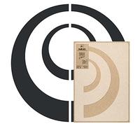 NAKLEO Pochoir Géométrique pour Peinture Murale Grand Format Diamètre 55 cm - M, Modèle en Plastique et Réutilisable, Gros Rétro Cercle, DIY Bricolage Artisanat Décoration, Bois Tissu Mueble