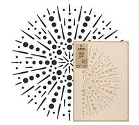NAKLEO Pochoir Mandala pour Peinture Murale Grand Format Diamètre 89 cm - L, Modèle en Plastique et Réutilisable, Point Feux Ornement, DIY Bricolage Artisanat Décoration, Bois Tissu Mueble