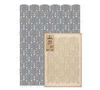 NAKLEO Pochoir Mural pour Peinture Grand Format 59x95cm, Modèle Répétitif en Plastique, Réutilisable, Arches Art Déco Géométrique, DIY Bricolage Artisanat Décoration a Peindre