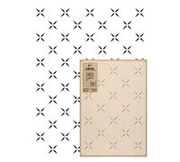 NAKLEO Pochoir Mural pour Peinture Grand Format 59x95cm, Modèle Répétitif en Plastique, Réutilisable, Croix Point Coudre Couture Géométrique, DIY Bricolage Artisanat Décoration a Peindre