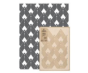 NAKLEO Pochoir Mural pour Peinture Grand Format 59x95cm, Modèle Répétitif en Plastique, Réutilisable, Gatsby Art Déco Élégant Géométrique, DIY Bricolage Artisanat Décoration a Peindre