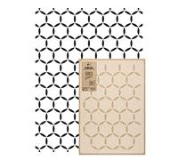 NAKLEO Pochoir Mural pour Peinture Grand Format 59x95cm, Modèle Répétitif en Plastique, Réutilisable, Hexagone Cercle Géométrique, DIY Bricolage Artisanat Décoration a Peindre