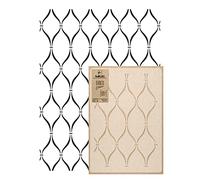 NAKLEO Pochoir Mural pour Peinture Grand Format 59x95cm, Modèle Répétitif en Plastique, Réutilisable, Khénifra Marocain Mauresque Géométrique, DIY Bricolage Artisanat Décoration a Peindre