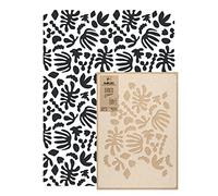 NAKLEO Pochoir Mural pour Peinture Grand Format 59x95cm, Modèle Répétitif en Plastique, Réutilisable, Matisse Fleurs Abstraction Moderne Géométrique, DIY Bricolage Artisanat Décoration a Peindre