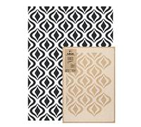 NAKLEO Pochoir Mural pour Peinture Grand Format 59x95cm, Modèle Répétitif en Plastique, Réutilisable, Palmier Feuille Art Déco Géométrique, DIY Bricolage Artisanat Décoration a Peindre