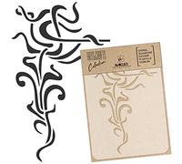 NAKLEO Pochoir pour Peinture Artisanat A3 30x42cm, Modèle en Plastique, Réutilisable, Ornement Art Nouveau Élégant, DIY Bricolage Scrapbooking Décoration a Peindre, Mur Sol Bois Tissu Meuble