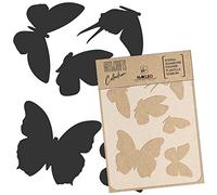 NAKLEO Pochoir pour Peinture Artisanat A3 30x42cm, Modèle en Plastique, Réutilisable, Papillons Printemps Prairie, DIY Bricolage Scrapbooking Décoration a Peindre, Mur Sol Bois Tissu Meuble
